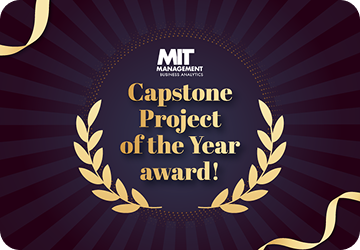 Excited to announce that our Capstone project at MIT Sloan School of Management has won the award.